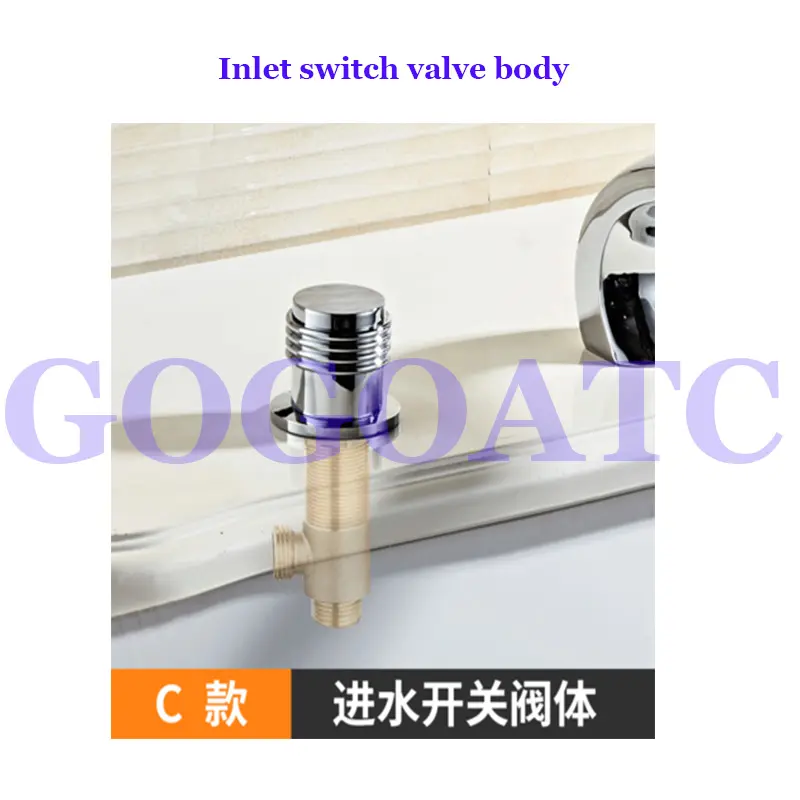Split bathtub five-piece faucet hot and cold water switch, five-hole cylinder edge, basin three-piece faucet accessories