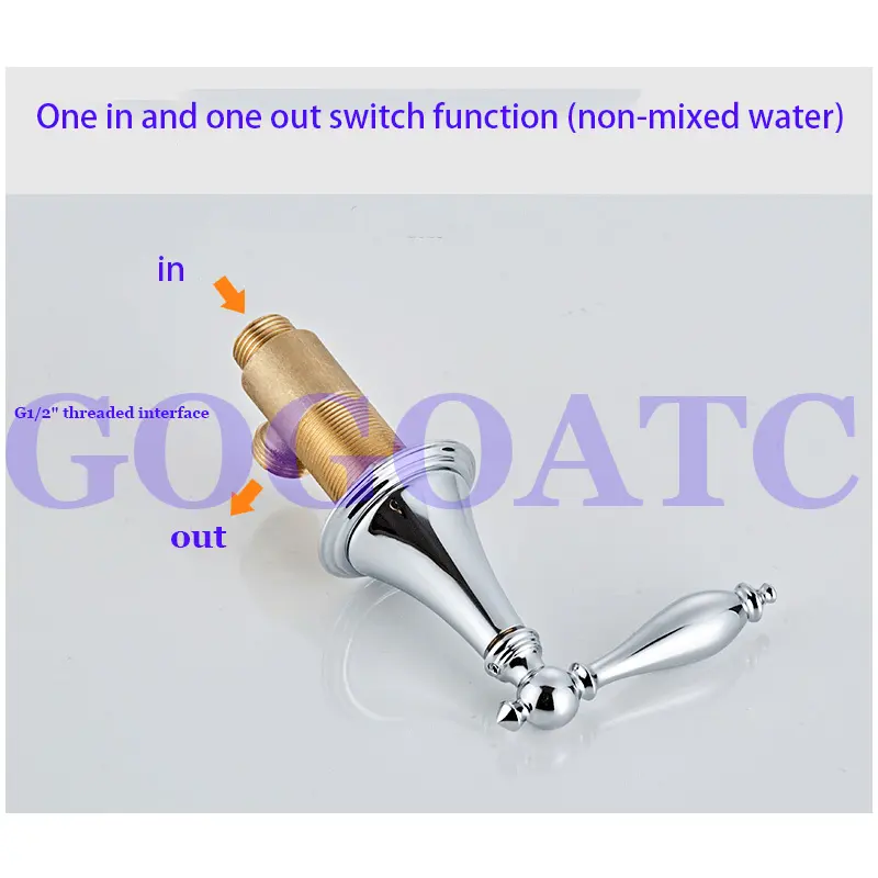 Split bathtub five-piece faucet hot and cold water switch, five-hole cylinder edge, basin three-piece faucet accessories