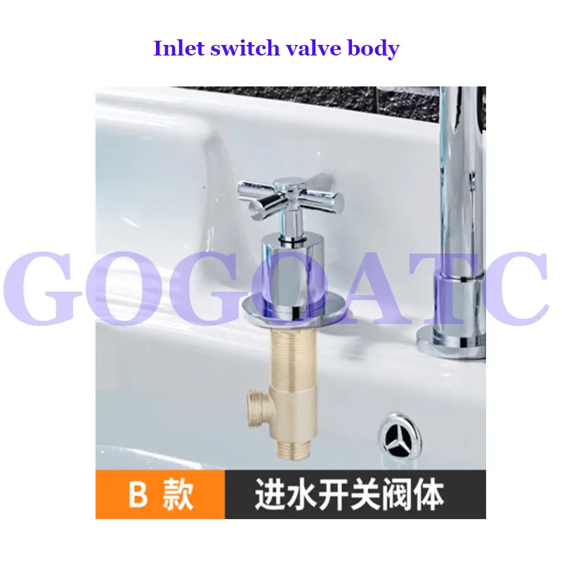 Split bathtub five-piece faucet hot and cold water switch, five-hole cylinder edge, basin three-piece faucet accessories