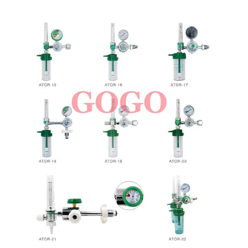 Oxygen pressure regulator Regulator with Flowmeter and humidifier bottle 0-15L