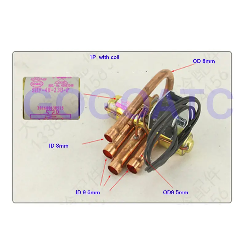 1P/1.5P/2P/3P/5P air conditioner four-way valve with coil