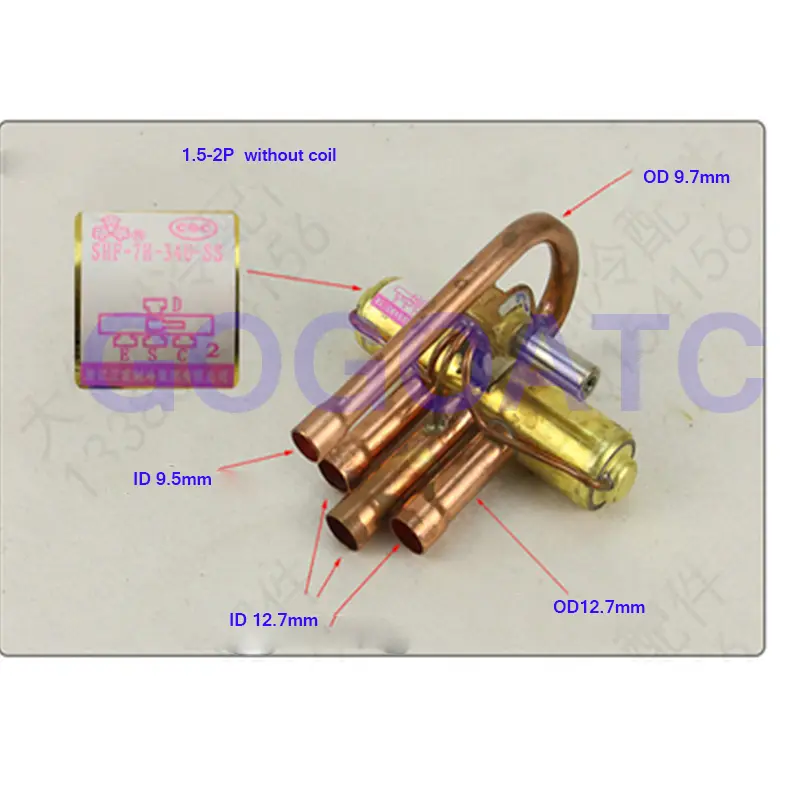 1P/1.5P/2P/3P/5P air conditioner four-way valve with coil