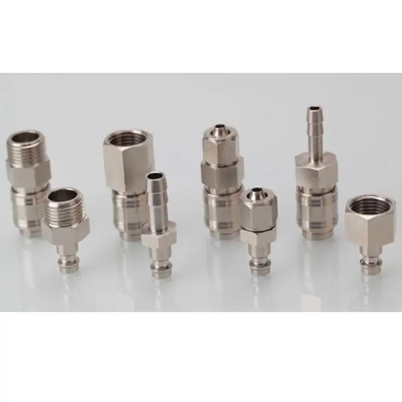 Manufacturer direct-selling European mini-copper nickel-plated air PU rapid intubation quick coulpings