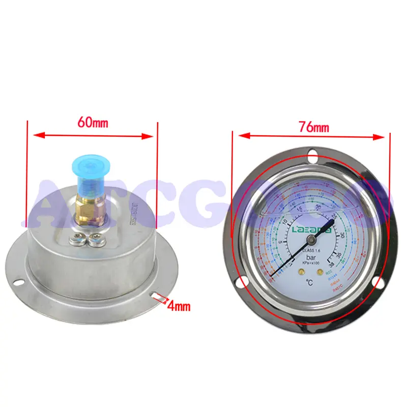 Refrigeration and air-conditioning refrigerant shock-proof high pressure gauge-0.1-3.8MPa