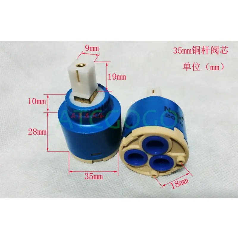 Spool Basin Kitchen Hot and Cold Faucet Hybrid Universal Switch Ceramic Core Fitting 40 35