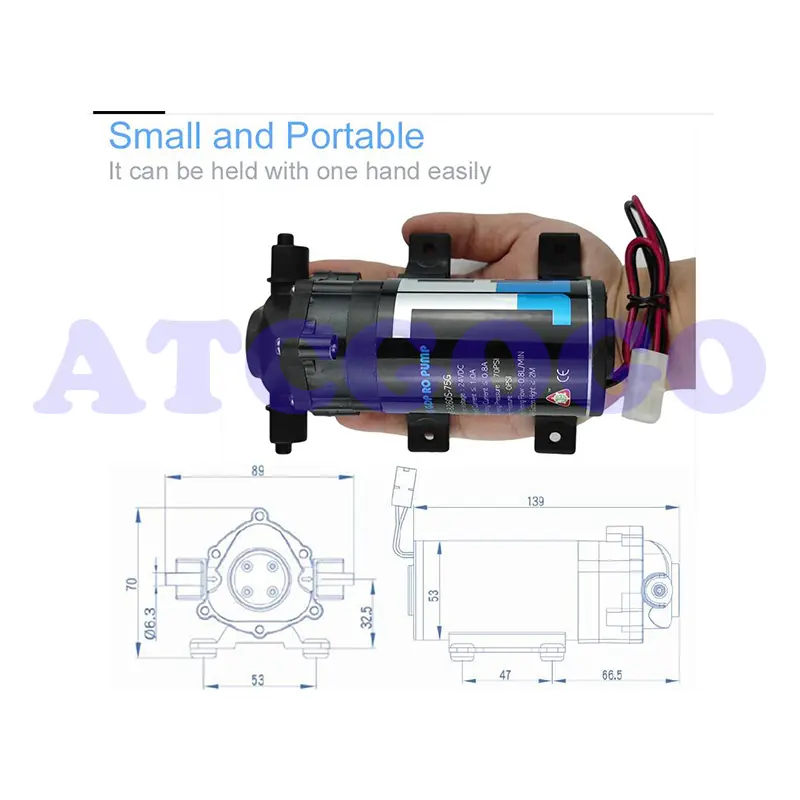 uiet DC 24V Water Pump Sprayer Patio Mist Cooling System 6mm Slip Lock Fog Nozzles Garden Watering Kit