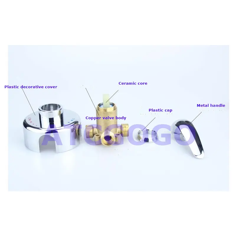 Electric water heater exposed shower cold and hot switch flower wine set
