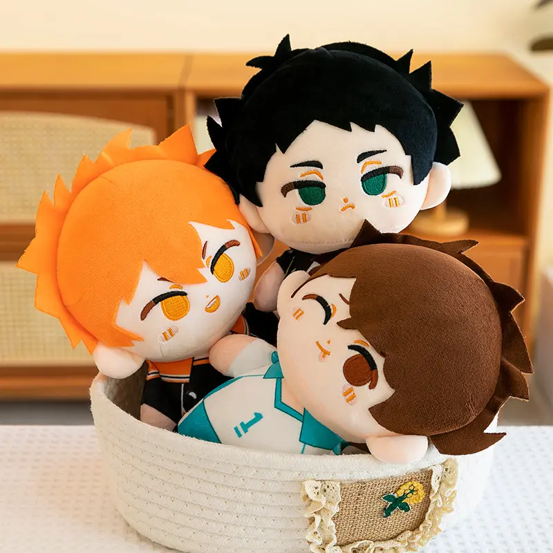 23cm Kawaii Haikyuu Plush Toy Volleyball Stuffed Anime Doll Hinata Shoyo Tobio Kageyama Yu Nishinoya Fans Kids Boy Birthday Gift