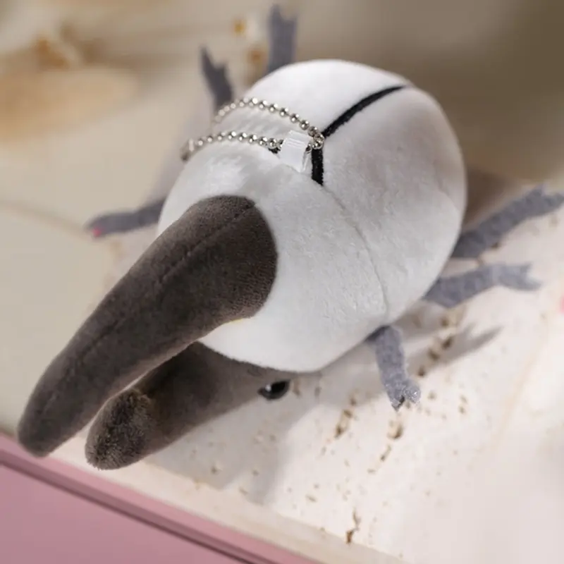 Plush Insect Toy for Carkey Pendant Beetle-Doll Insect Plush Pendant Cartoon Keychain Children Backpack Ornament