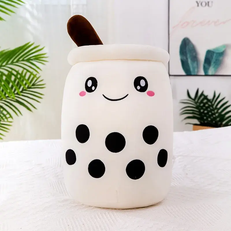 24cm Kawaii Milk Tea Pillow Soft Stuffed Plush Toys Cute Plush Cartoon Pearl Milk Tea Toys Kids Birthday Xmas Gifts Home Decor