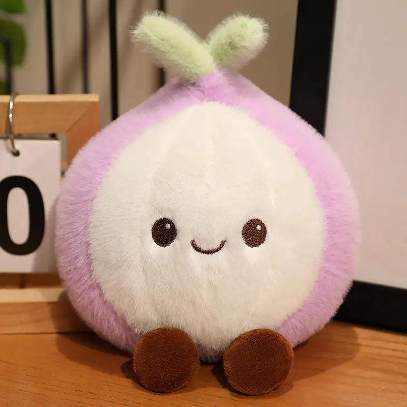 Squishy Vegetables Plush Toys Stuffed Garlic, Onion and Ginger Plush Pillows Soft Food Plush Toys for Kids Girls Birthday Gifts