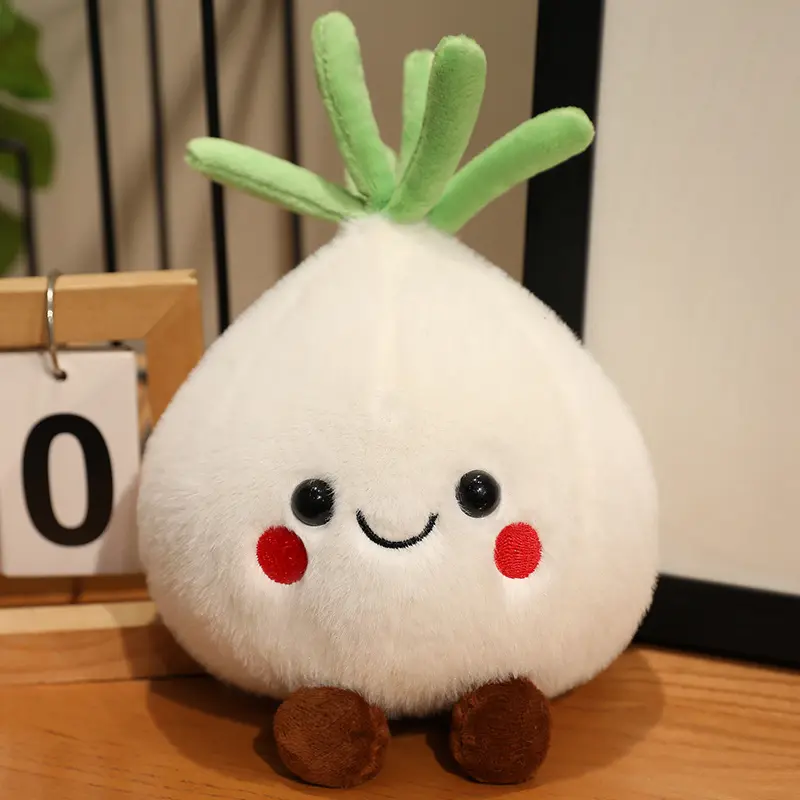 Squishy Vegetables Plush Toys Stuffed Garlic, Onion and Ginger Plush Pillows Soft Food Plush Toys for Kids Girls Birthday Gifts