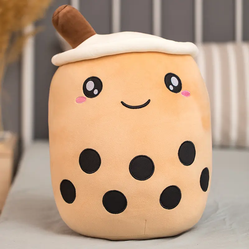 24cm Kawaii Milk Tea Pillow Soft Stuffed Plush Toys Cute Plush Cartoon Pearl Milk Tea Toys Kids Birthday Xmas Gifts Home Decor