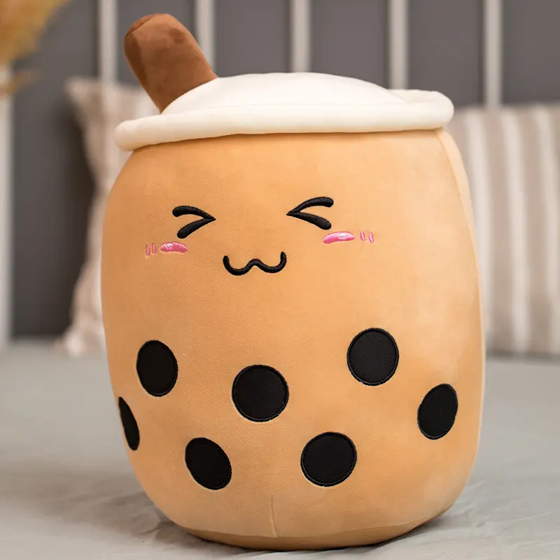 24cm Kawaii Milk Tea Pillow Soft Stuffed Plush Toys Cute Plush Cartoon Pearl Milk Tea Toys Kids Birthday Xmas Gifts Home Decor