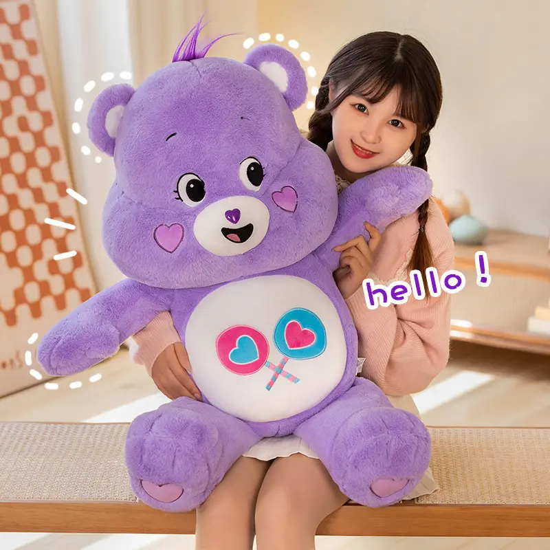 90cm Big Size Care Bears Plush Toy Lovely Rainbow Bear Peluche Stuffed Dolls Hobbies Teddy Bear Plushies Pillow Girl Gift