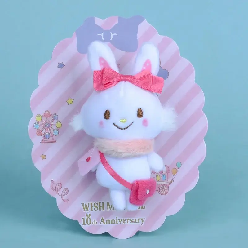 Sanrio Wish Me Mell 10th Anniversary Plush Toys Cute Cartoon Kawaii Plush Doll Badge Brooch Accessories Sweet Girl Holiday Gifts