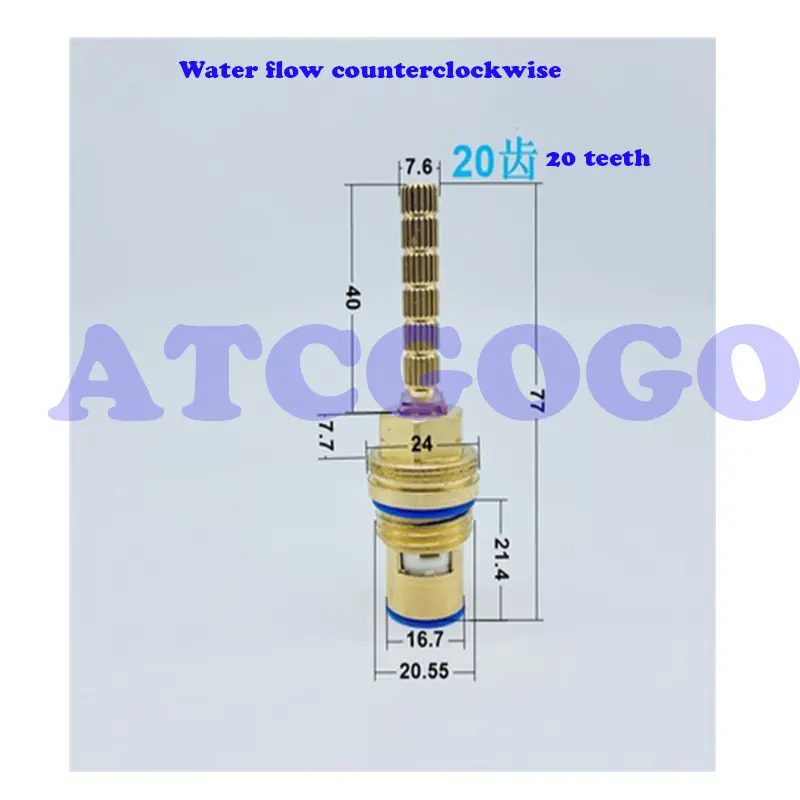 Faucet copper valve core, handle general maintenance handwheel sanitary ceramic copper valve core, faucet accessories