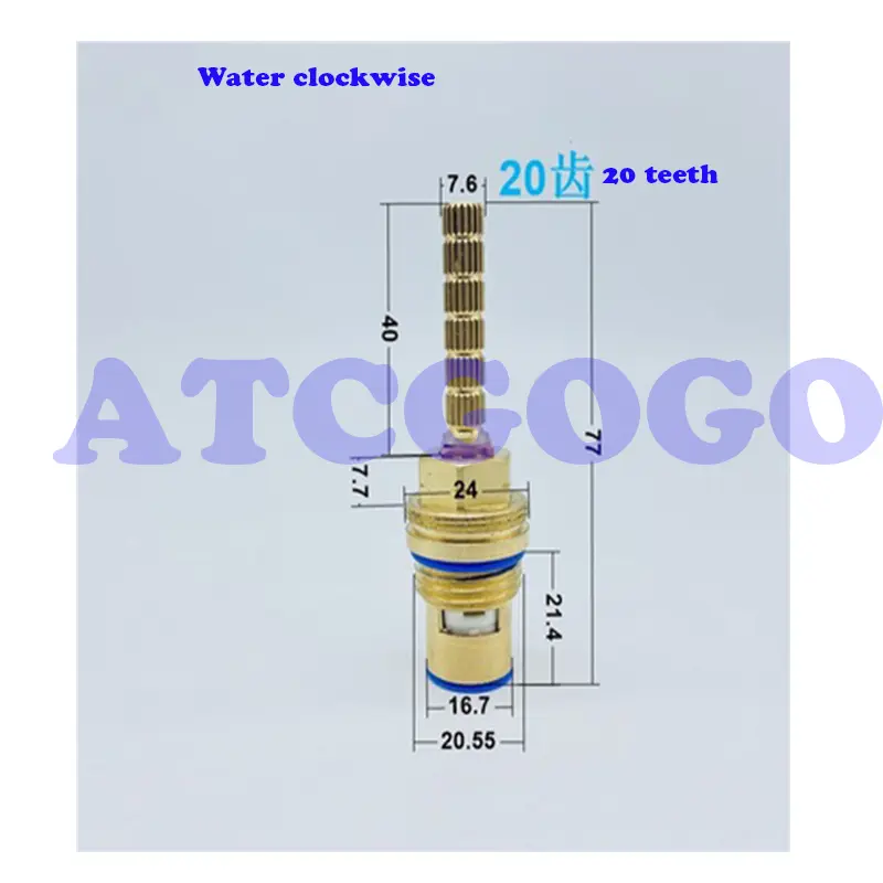 Faucet copper valve core, handle general maintenance handwheel sanitary ceramic copper valve core, faucet accessories