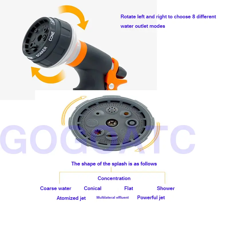 High pressure car wash water gun telescopic hose hose household multifunctional flushing car watering artifact water head nozzle