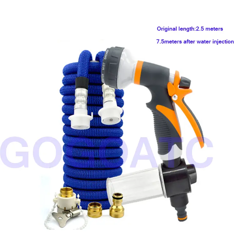 High pressure car wash water gun telescopic hose hose household multifunctional flushing car watering artifact water head nozzle