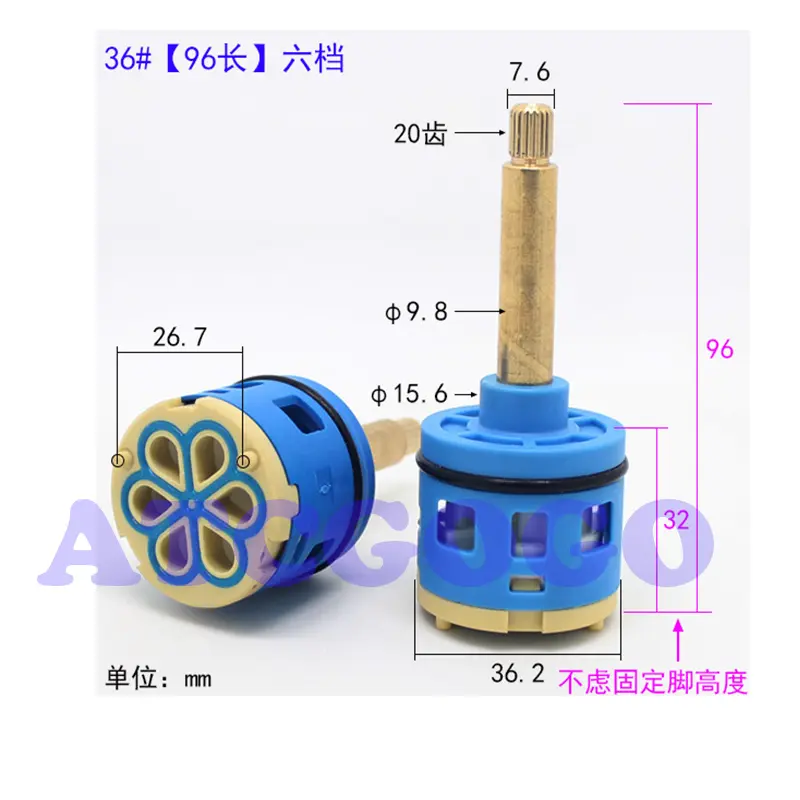 Kitchen and bathroom faucet accessories 6 Position 6-hole diverter valve core