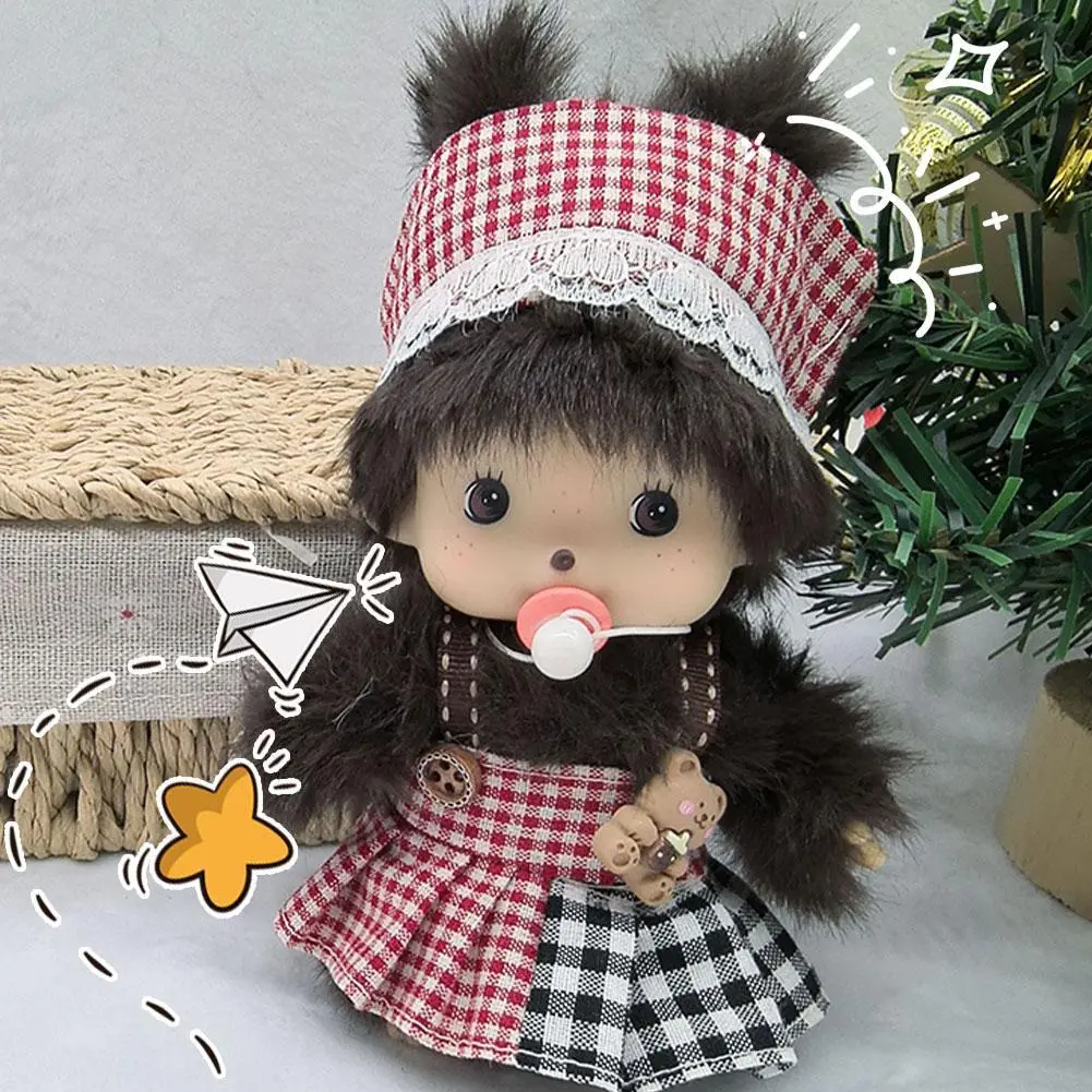 15cm Mengqiqi Plush Doll Pendant City Series PP Cotton Monkey Plush Doll Cute Hand Puppet Doll Birthday Gift Plush Toy