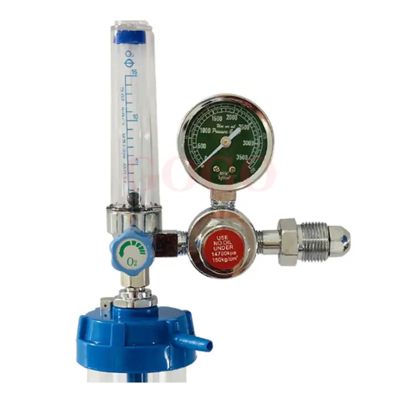 Medical oxygen inhaler, buoy type pressure reducer