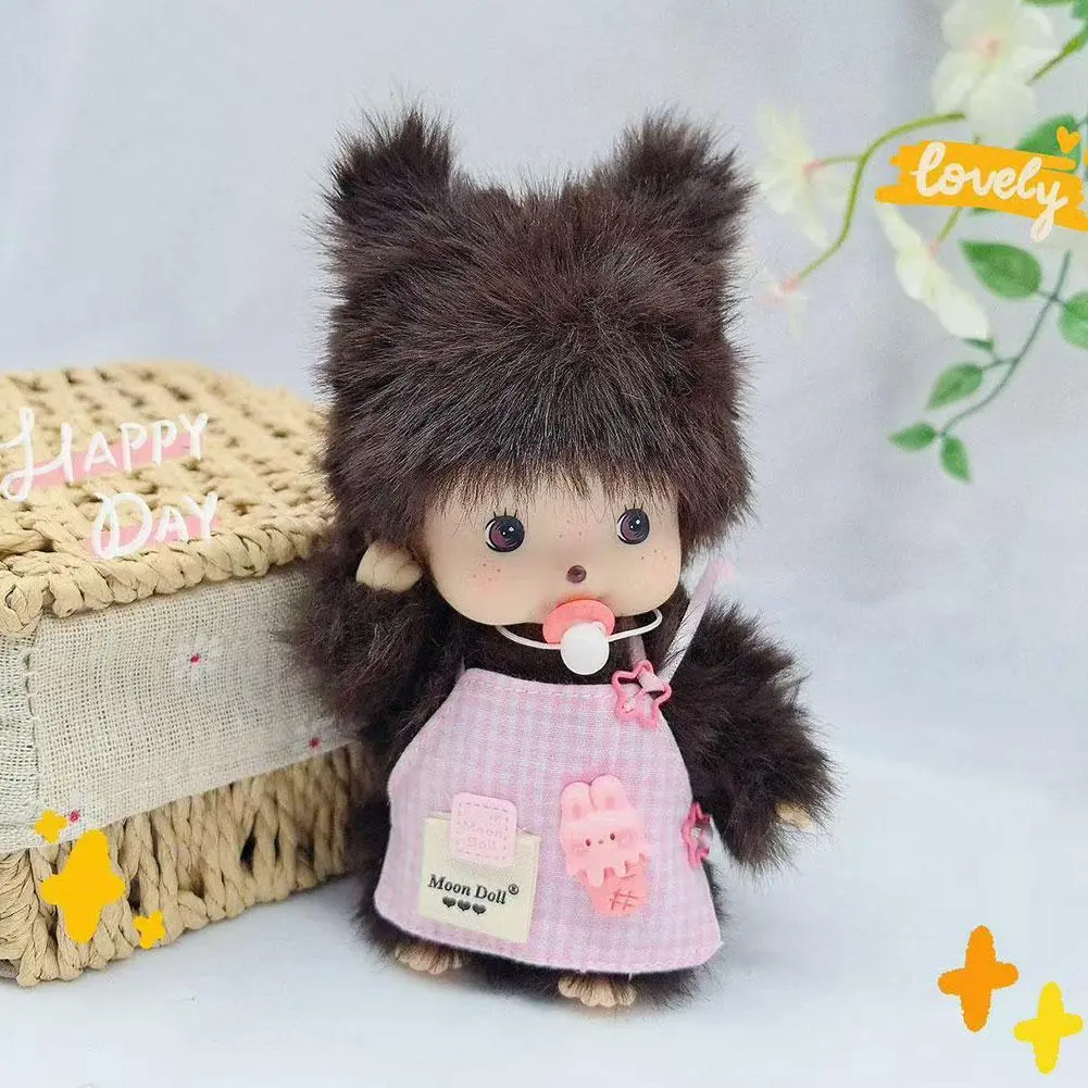 15cm Mengqiqi Plush Doll Pendant City Series PP Cotton Monkey Plush Doll Cute Hand Puppet Doll Birthday Gift Plush Toy