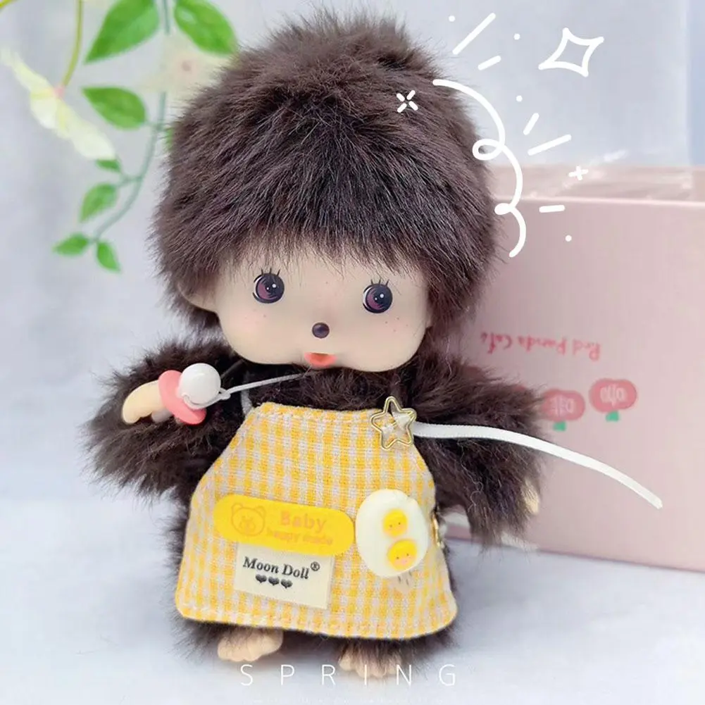 15cm Mengqiqi Plush Doll Pendant City Series PP Cotton Monkey Plush Doll Cute Hand Puppet Doll Birthday Gift Plush Toy