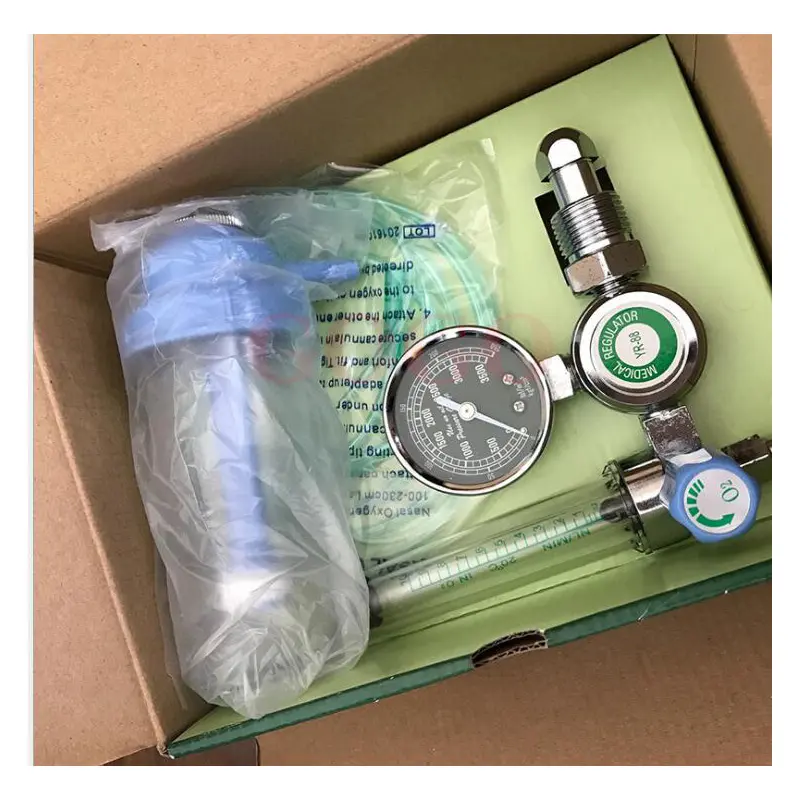 Medical oxygen inhaler, buoy type pressure reducer