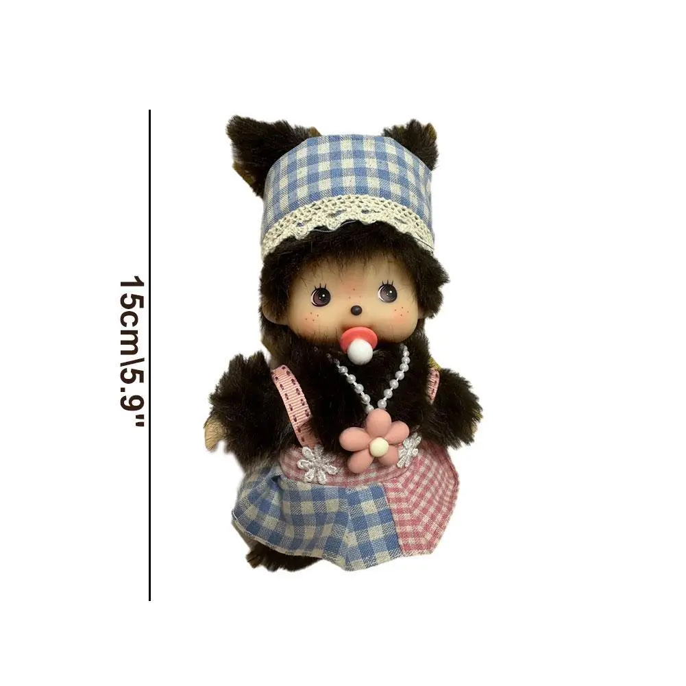 15cm Mengqiqi Plush Doll Pendant City Series PP Cotton Monkey Plush Doll Cute Hand Puppet Doll Birthday Gift Plush Toy