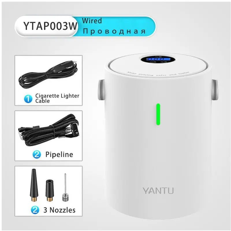 Car air pump 12V car wireless electric charging mini hand-held portable tire digital air pump