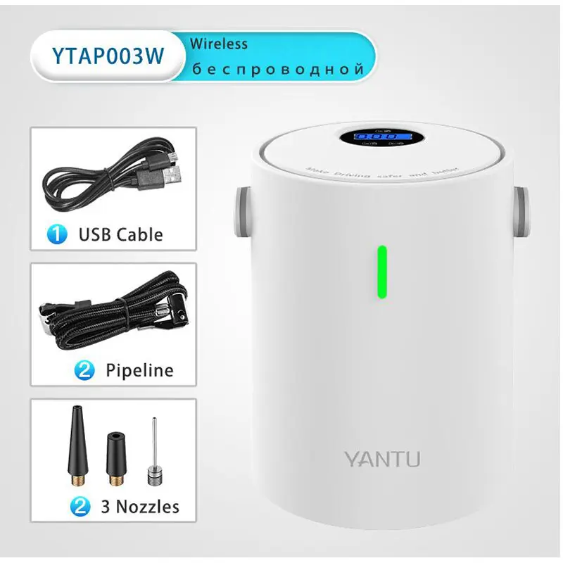 Car air pump 12V car wireless electric charging mini hand-held portable tire digital air pump