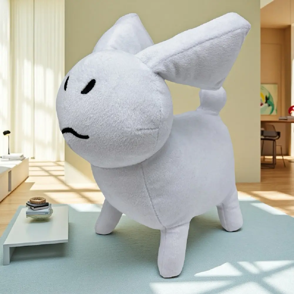 2025 New 25cm Gubby Plush White Rabbit Plush Toy Related to Fun Cartoon Games Healing Companion Plush Animals Children‘s Gifts