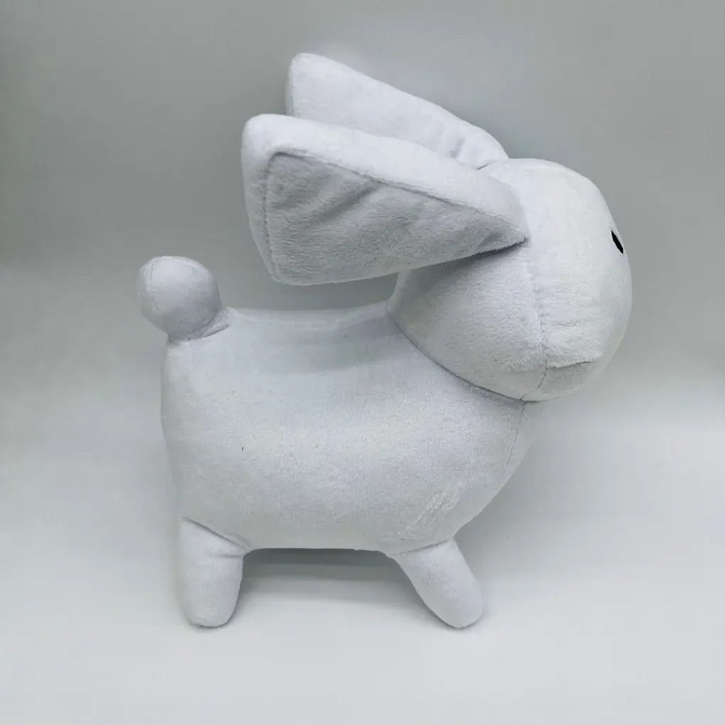 2025 New 25cm Gubby Plush White Rabbit Plush Toy Related to Fun Cartoon Games Healing Companion Plush Animals Children‘s Gifts
