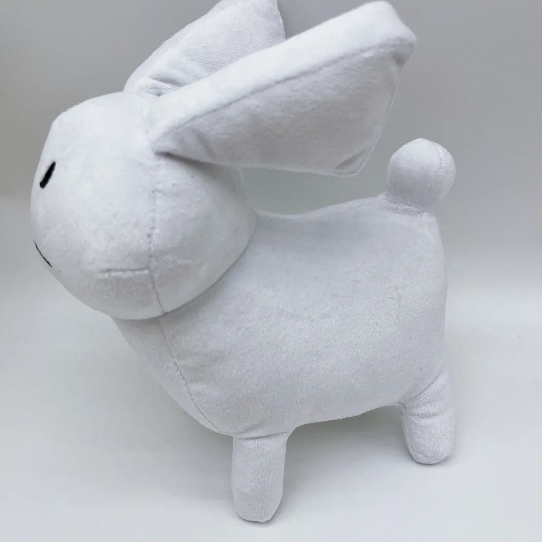 2025 New 25cm Gubby Plush White Rabbit Plush Toy Related to Fun Cartoon Games Healing Companion Plush Animals Children‘s Gifts