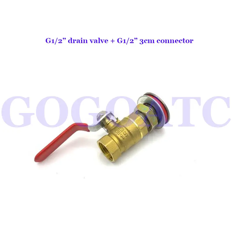 Oil drum oil tank joint interface stainless steel 1/2" water tank, water tower, pool, fast food table, steamer drain valve pipe