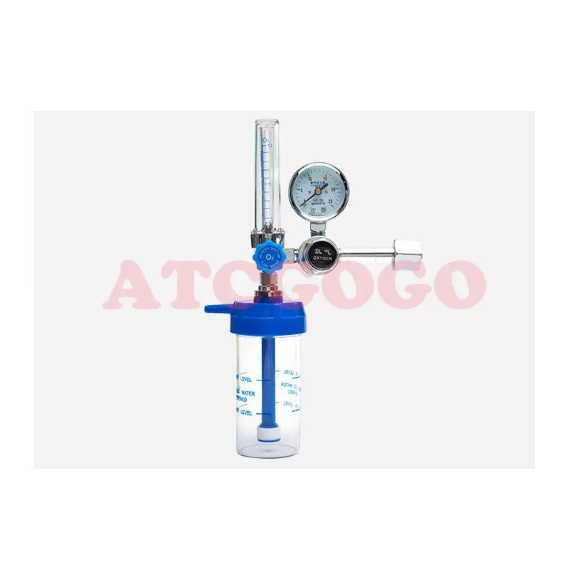 Buoy type pressure gauge pressure reducing valve with humidifying bottle