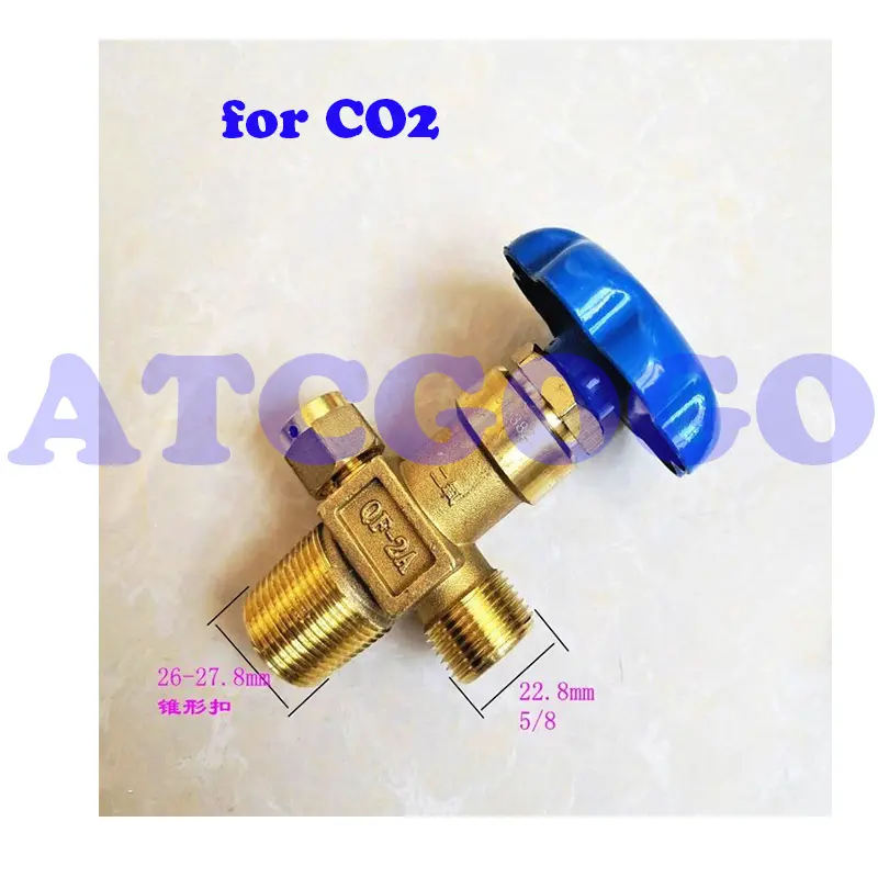 CO2 cylinder valve All copper cylinder head assembly Steel head valve 40L