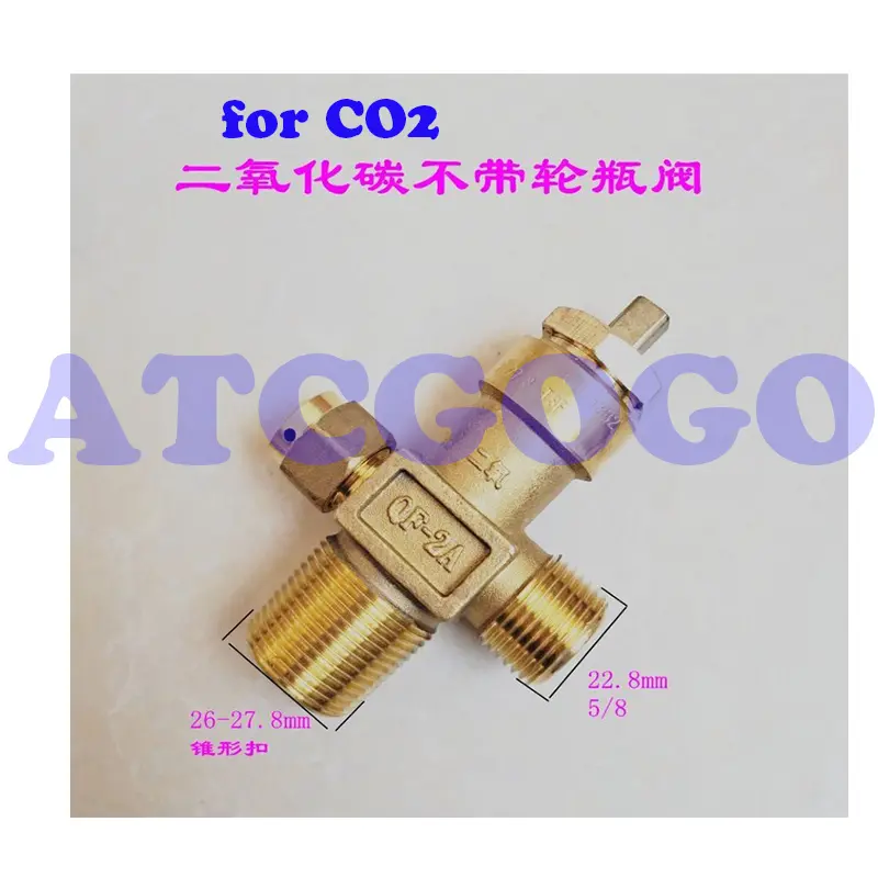 CO2 cylinder valve All copper cylinder head assembly Steel head valve 40L