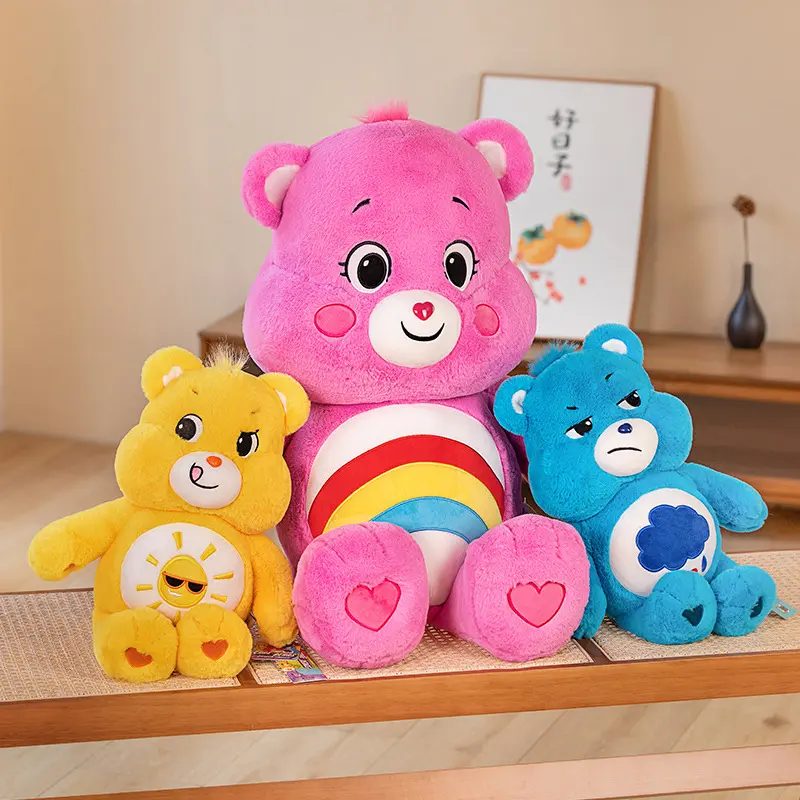 22-45CM  Care Bears Plush Kawaii Rainbow Bear Plush Toys Lovely Anime Teddy Bear Stuffed Doll Toy Room Decor Birthday Gift