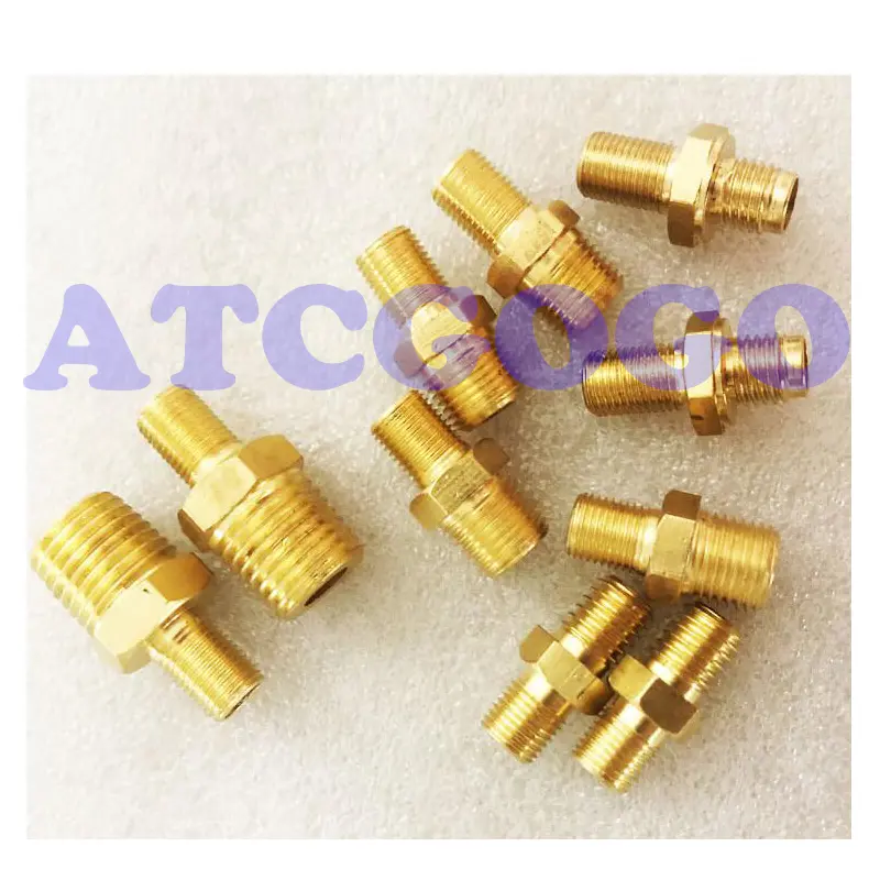 Pneumatic valve connector shock absorber male connector US mouth inflation screw brake exhaust valve pipe modification hexagonal