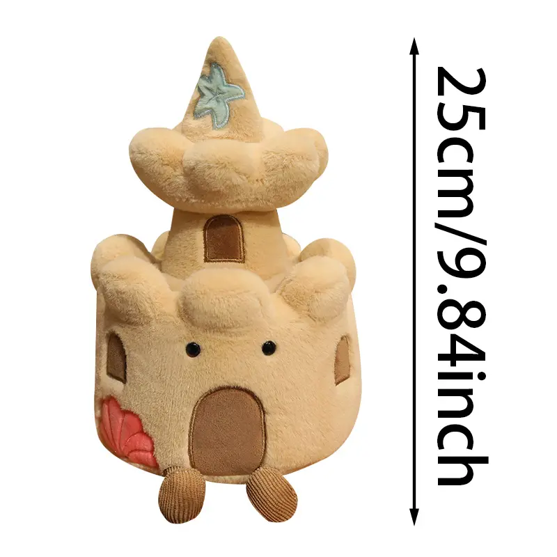 25cm Cat Castle Plush Doll Cute Cake Stuffed Plush Toys Fun Home Bedroom Doll Decoration Kids Birthday Valentine'S Gift