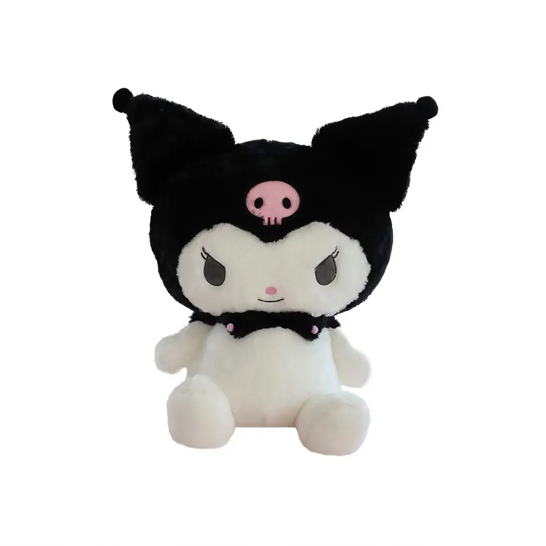 Big Size Sanrio Kuromi Plush Toys Kawaii Stuffed Kuromi Plushies Doll Anime Cartoon Ragdoll Dol Home Decor Girls&kids Kid Gift