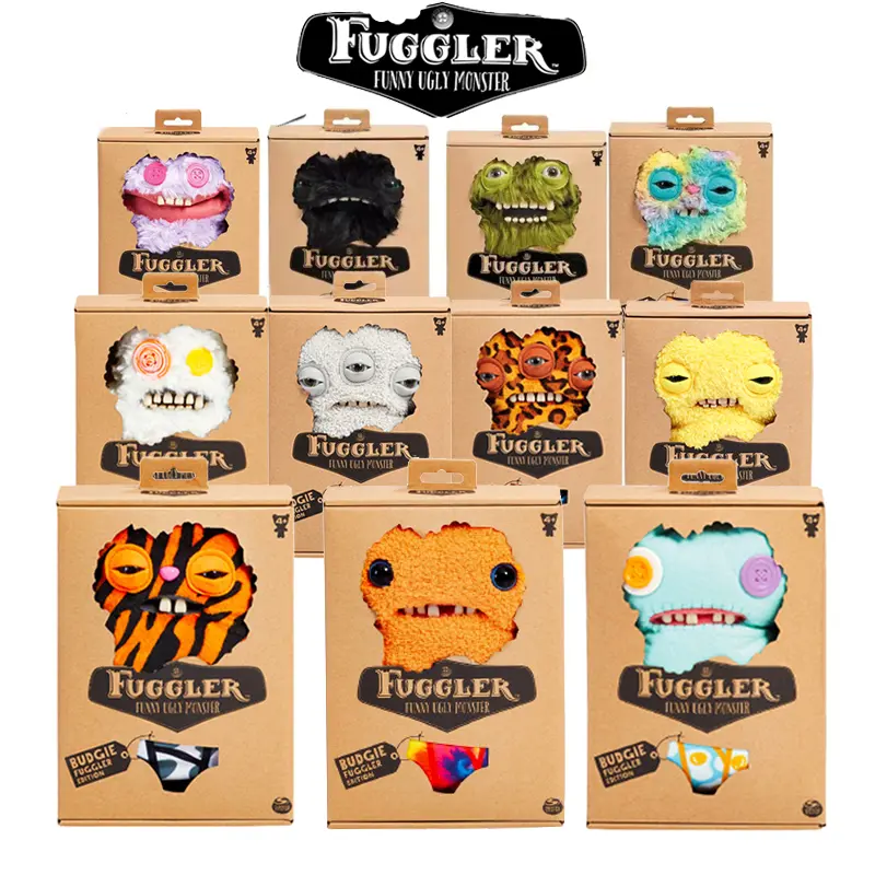 Original Fuggler WideEyed Tooths Monster Plush Dolls Soft Stuffed Pants Gap Toothed McGoo‌ ‌Monstrosity Peluche Birthday Toys