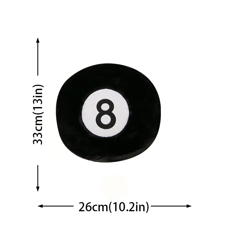 Snooker Black 8 plush toy pillow, creative and interesting plush toys, home decoration ornaments