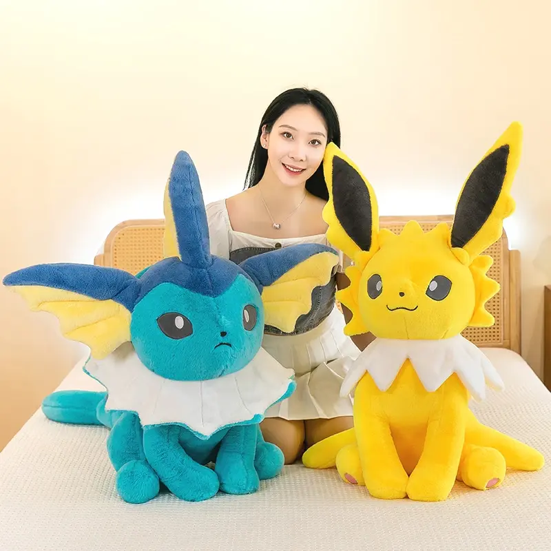 45/60/80cm Oversize Kawaii Pokemon Eevee Plush Toys Pokemon Eevee Dolls Anime Characters Plushie Cartoon Animal Pillow Kids Gift