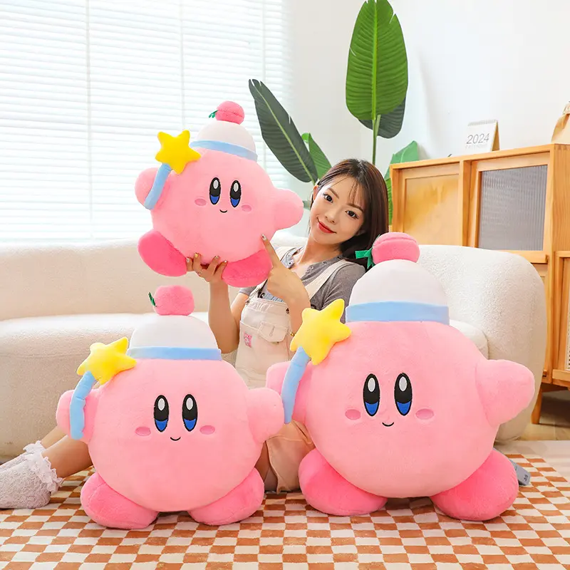 50cm Big Sizemagic wand Kirby plush toy new animation surrounding children's companion plush stuffed doll kawaii birthday gift