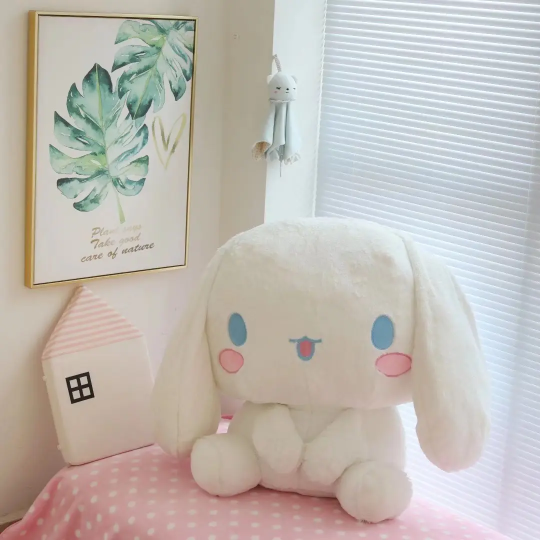 Queen Size Sanrio Series Cinnamoroll Plush Toys Big Size Cinnamoroll Stuffed Dolls Bedside Pillow Large Cushion Xmas Kid Gift