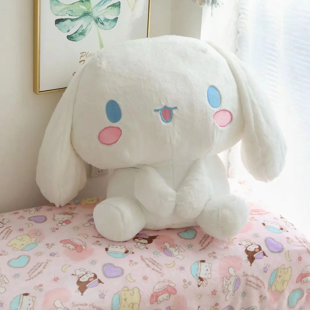 Queen Size Sanrio Series Cinnamoroll Plush Toys Big Size Cinnamoroll Stuffed Dolls Bedside Pillow Large Cushion Xmas Kid Gift